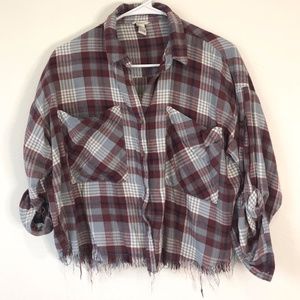 Cropped Plaid Shirt